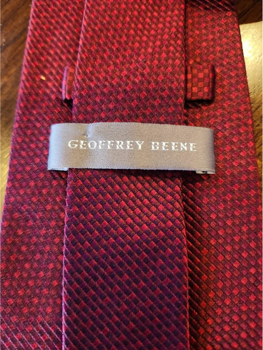 Geoffrey Beene Red Patterned Men's Tie